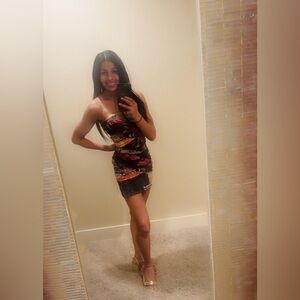 Roberto Cavalli Couture XS strapless rouched mini dress $5k retail!